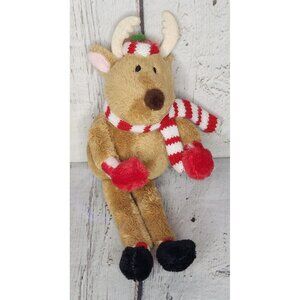 8" Hallmark Christmas Reindeer Plush Bendable Arms Legs Tree Sitter Ornament